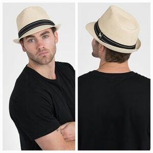 Peter Grimm Fragile Fedora Hat Toyo Straw Unisex